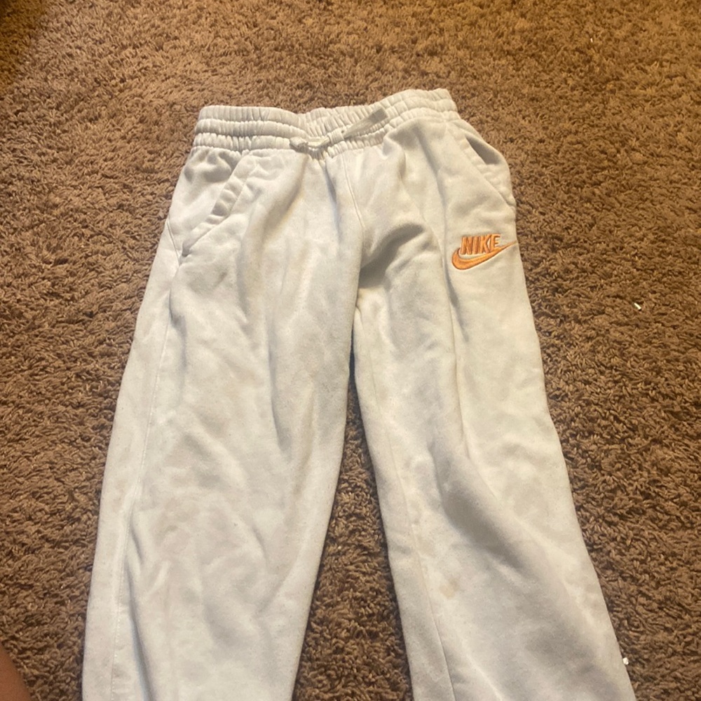 White Nike kids size sweatpants